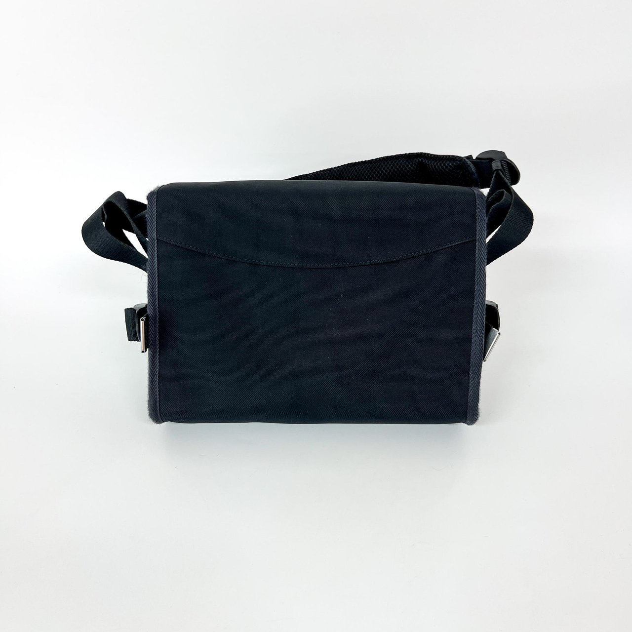 Celine Logo Trekking Messenger Bag Nylon Small Zwart
