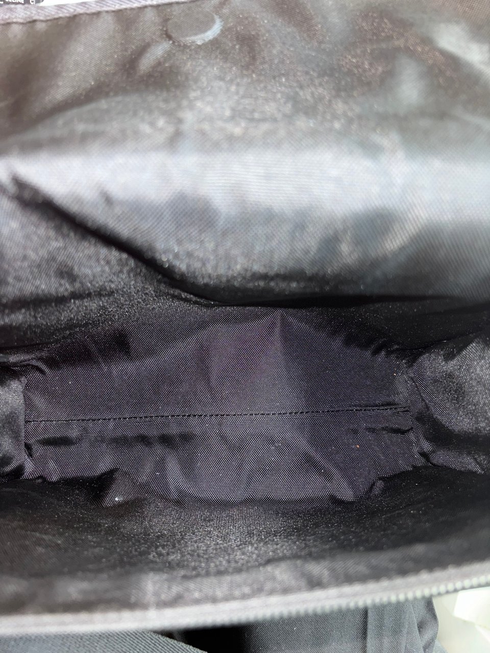 Celine Logo Trekking Messenger Bag Nylon Small Zwart