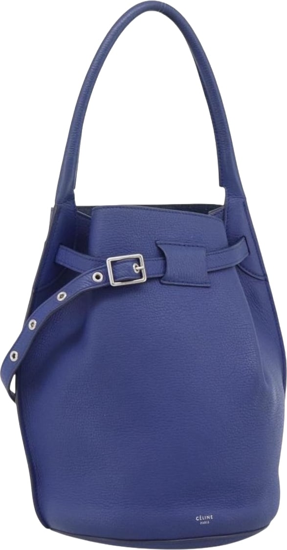 Celine Big Bag Bucket Leather Nano Blauw