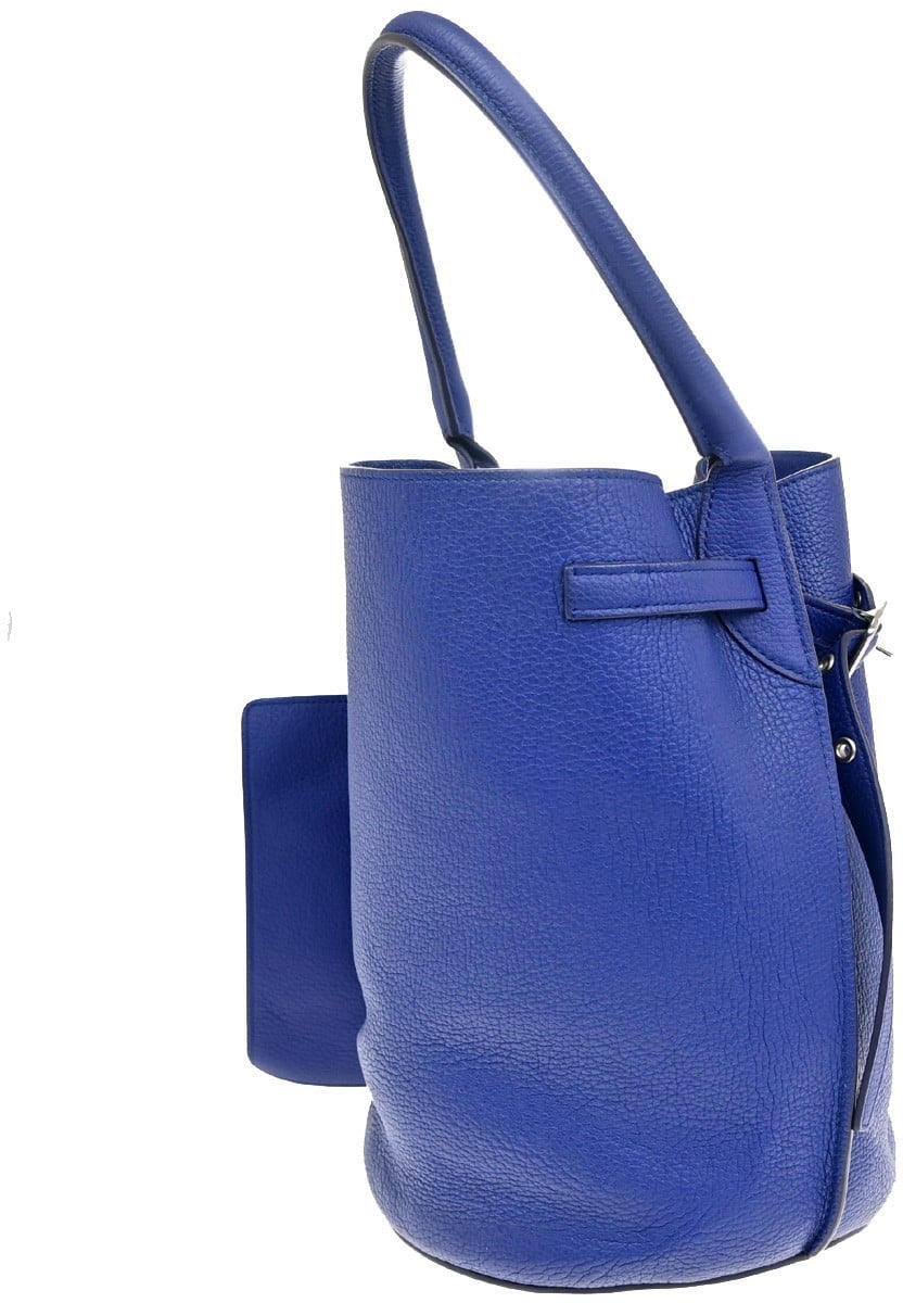 Celine Celine Big Bag Bucket Leather Nano Blauw