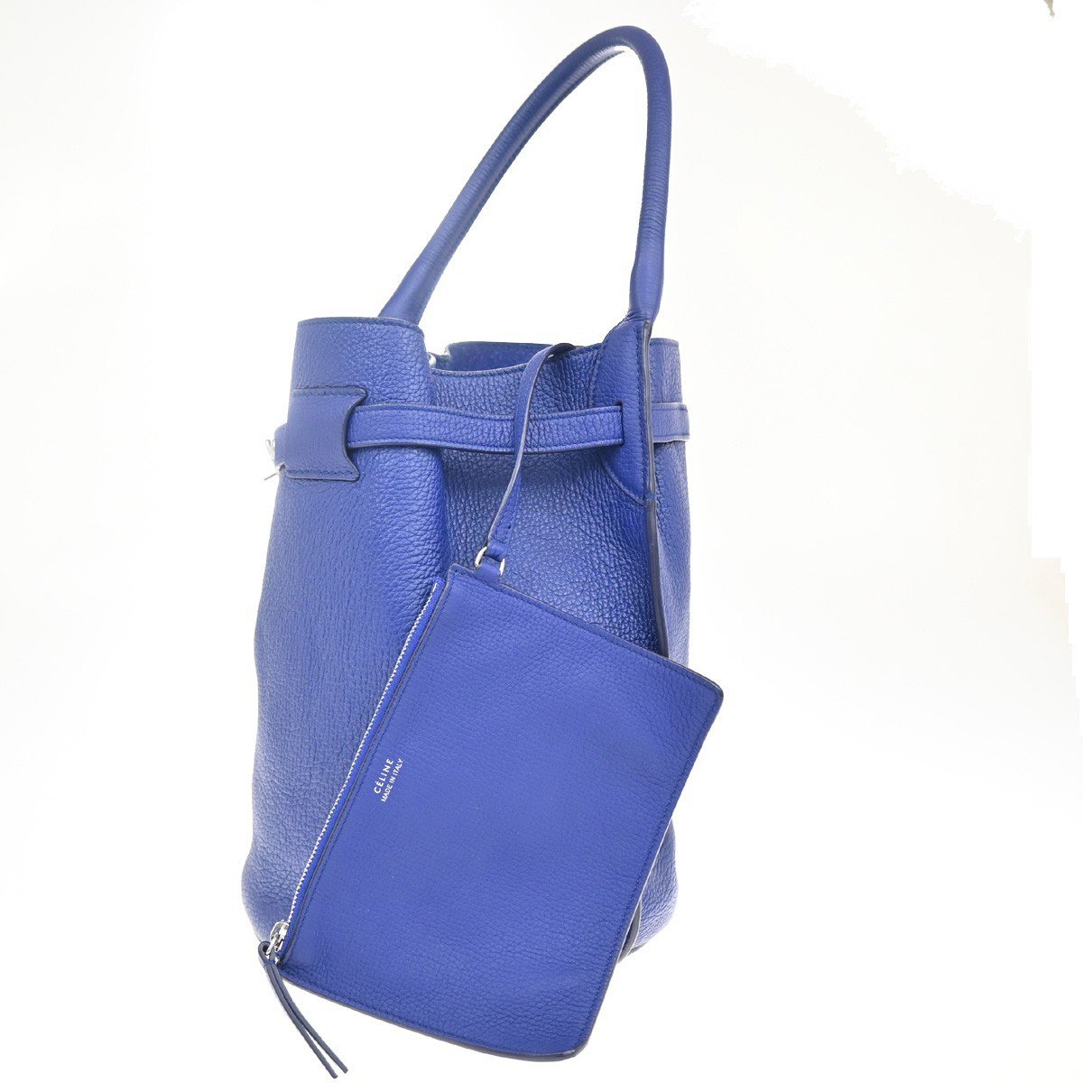 Celine Celine Big Bag Bucket Leather Nano Blauw