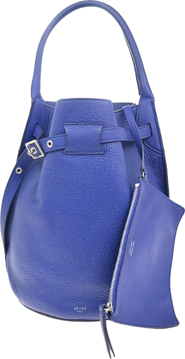 Celine Celine Big Bag Bucket Leather Nano Blauw