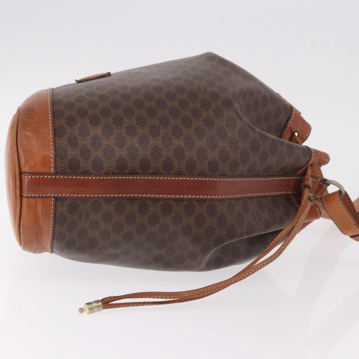 Celine Macadam Bucket Bag Canvas and Leather Bruin