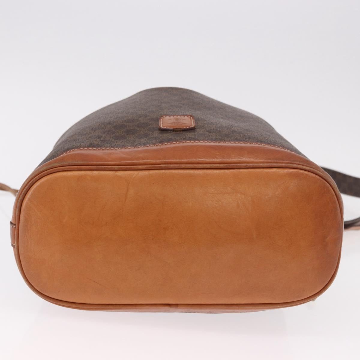 Celine Macadam Bucket Bag Canvas and Leather Bruin