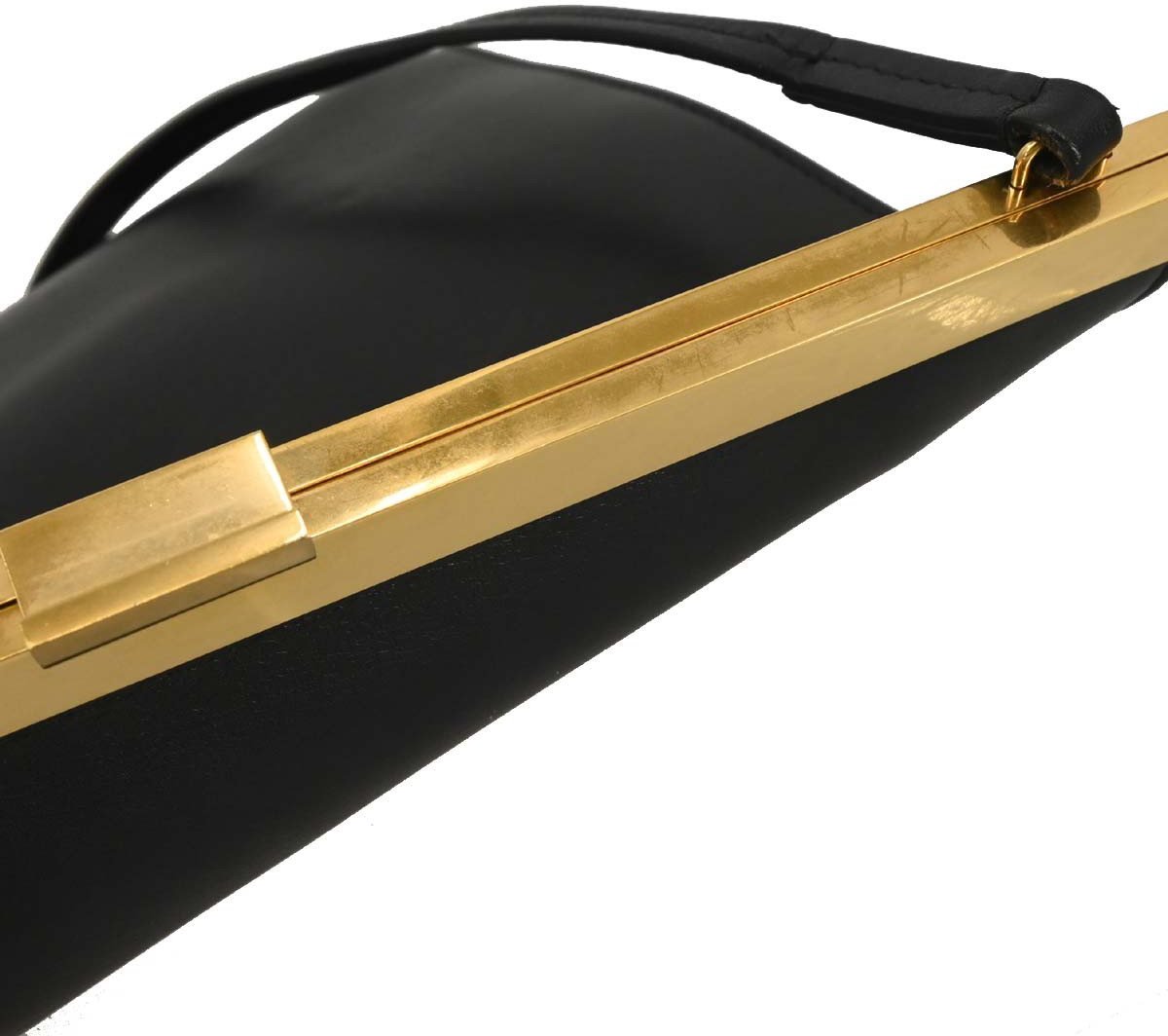 Celine Celine Clasp Crossbody Bag Leather Mini Zwart