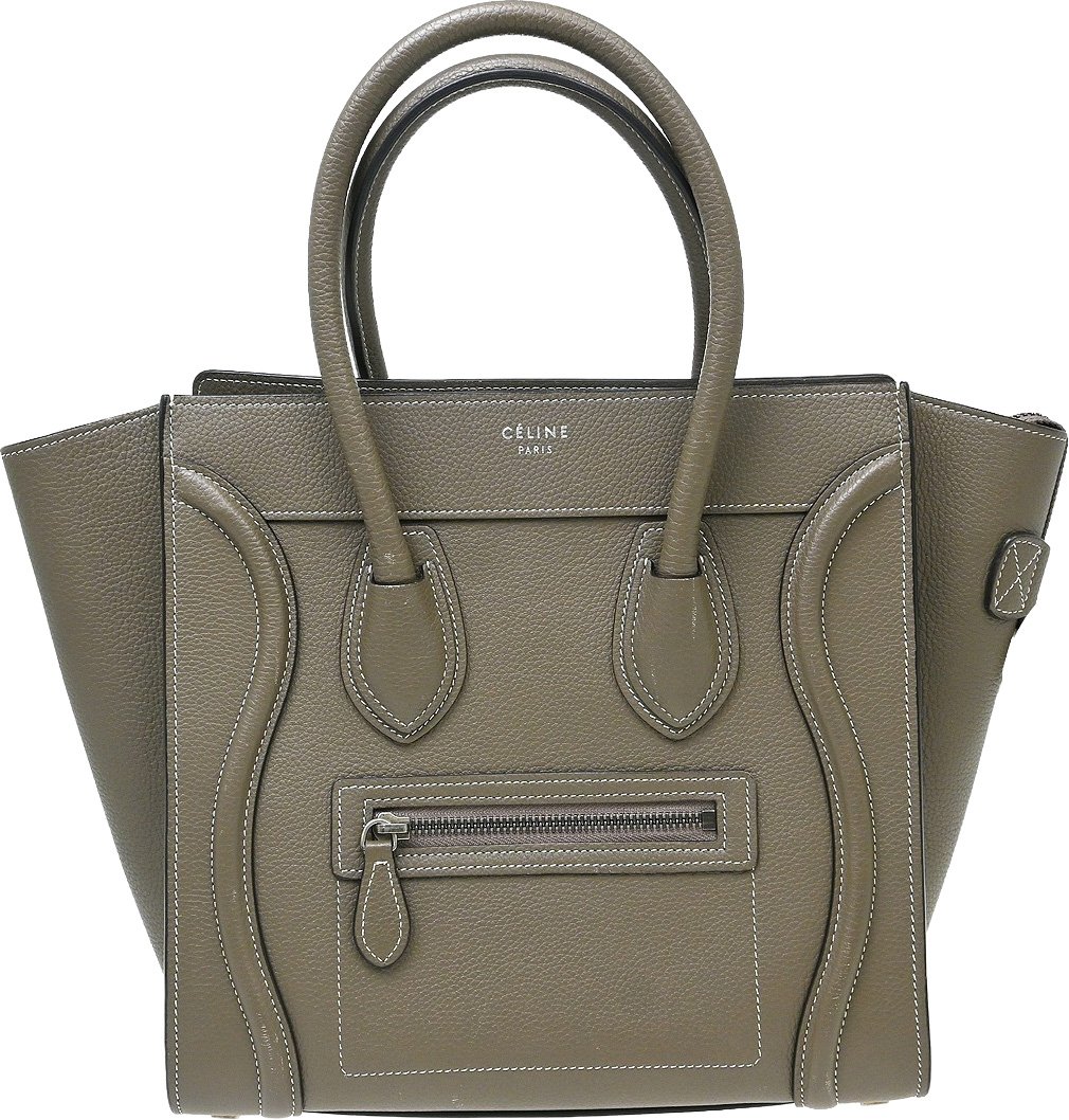 Celine Luggage Grainy Leather Mini Zwart