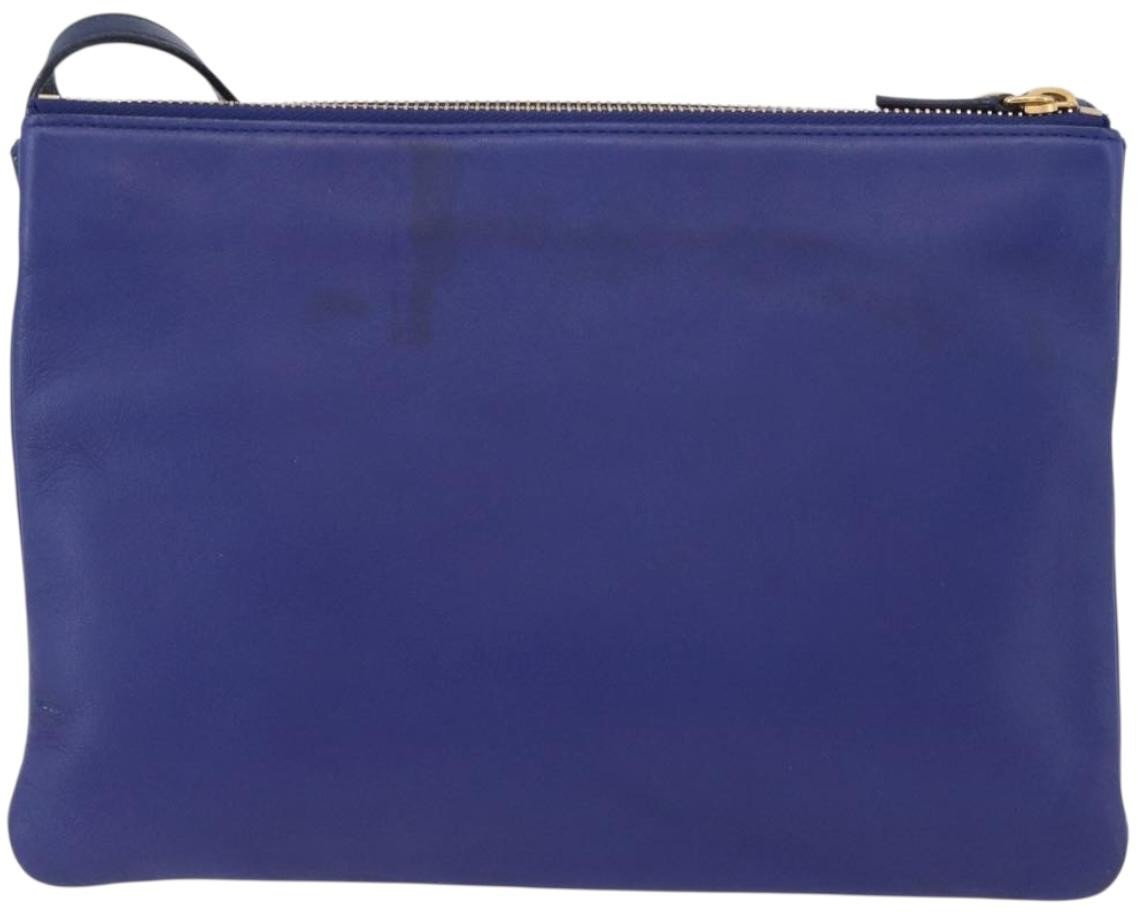 Celine Trio Leather Large Blauw