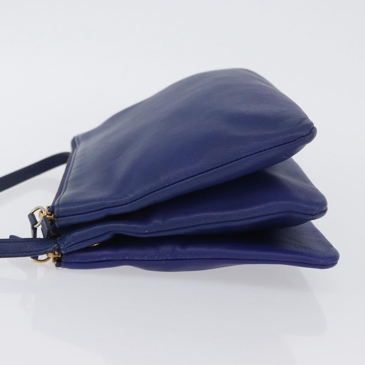 Celine Trio Leather Large Blauw