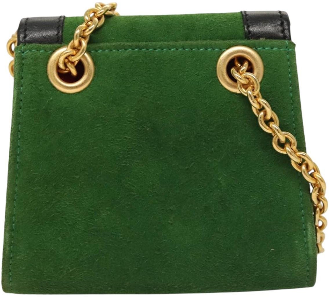 Celine Circle Logo Suede Groen