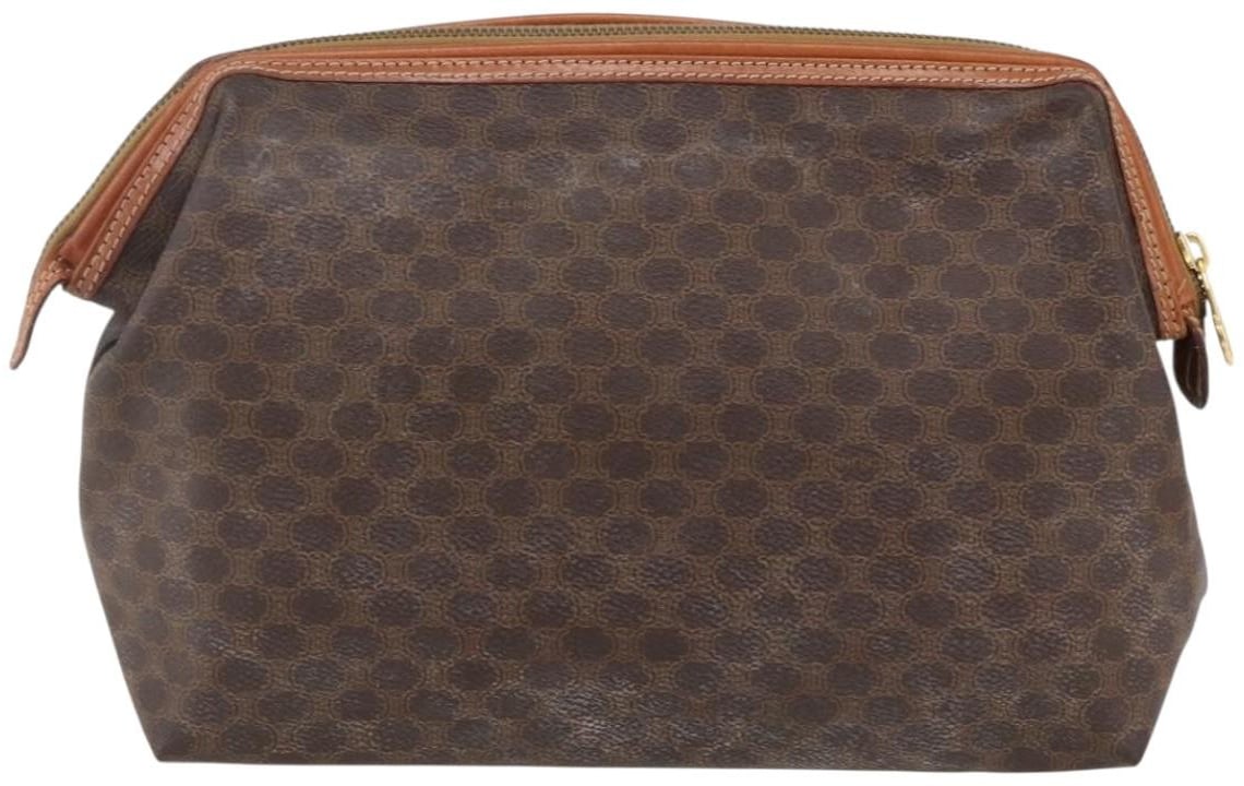 Celine Macadam Pochette Canvas Bruin