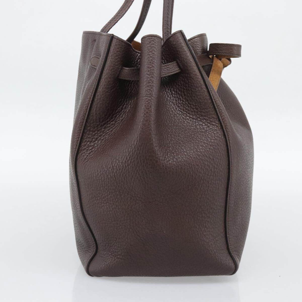 Celine Phantom Tie Cabas Tote Leather Medium Bruin