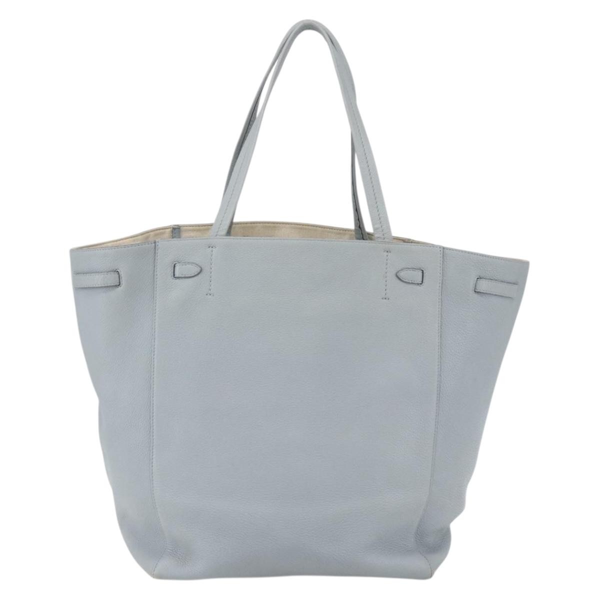 Celine Celine Phantom Tie Cabas Tote Leather Medium Blauw