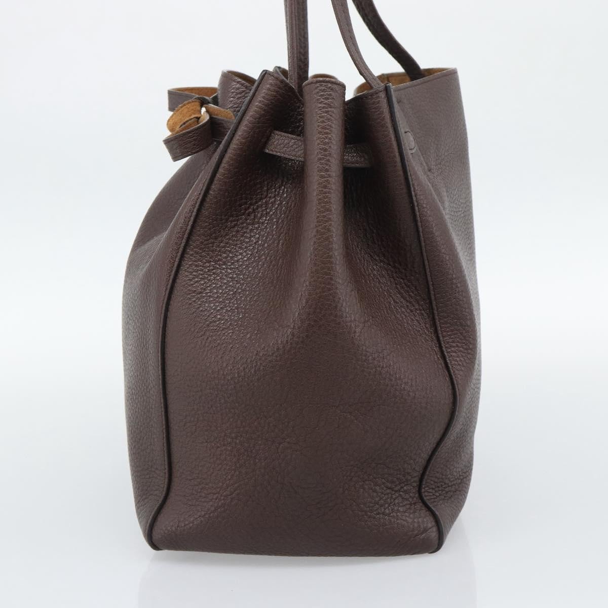 Celine Phantom Tie Cabas Tote Leather Medium Bruin