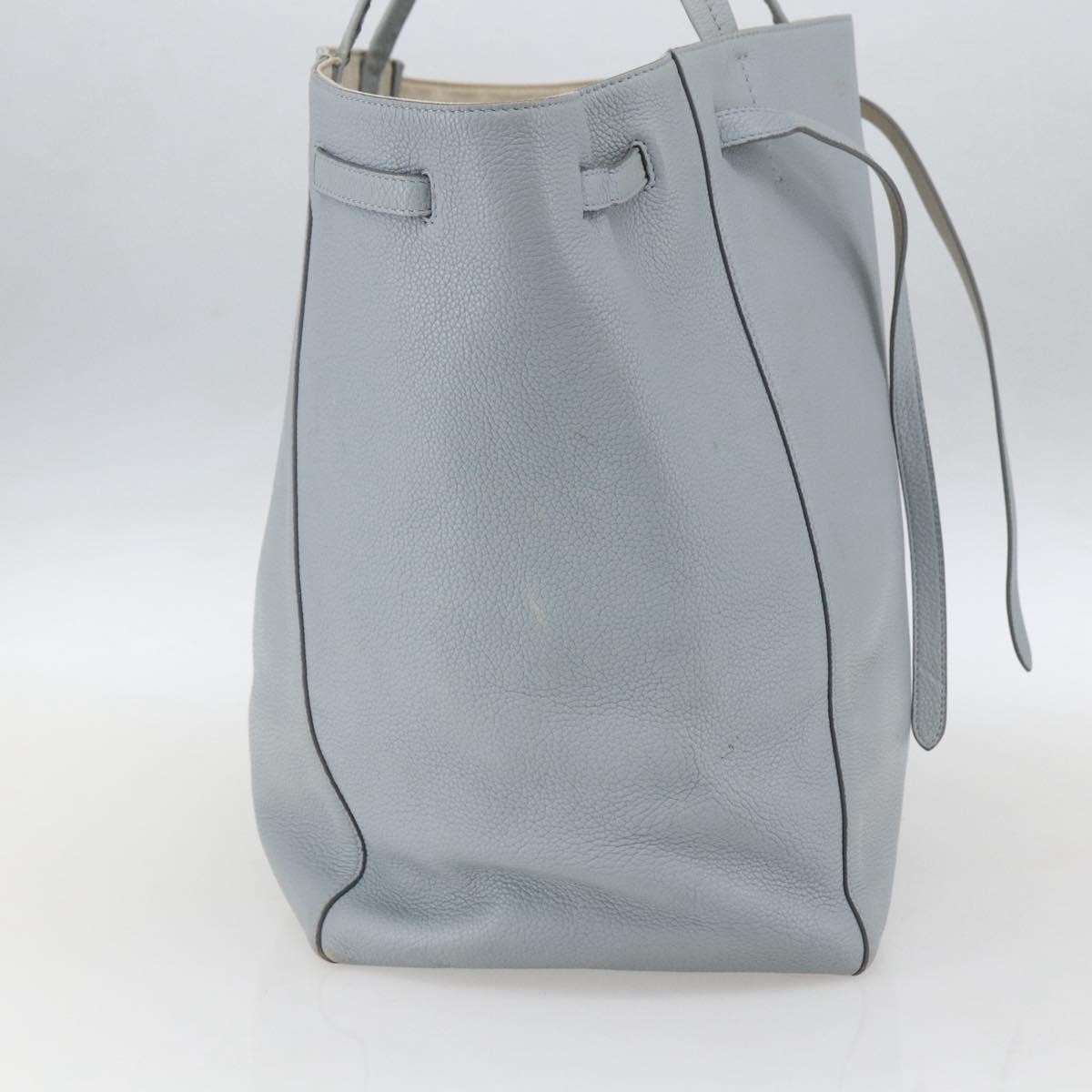 Celine Celine Phantom Tie Cabas Tote Leather Medium Blauw