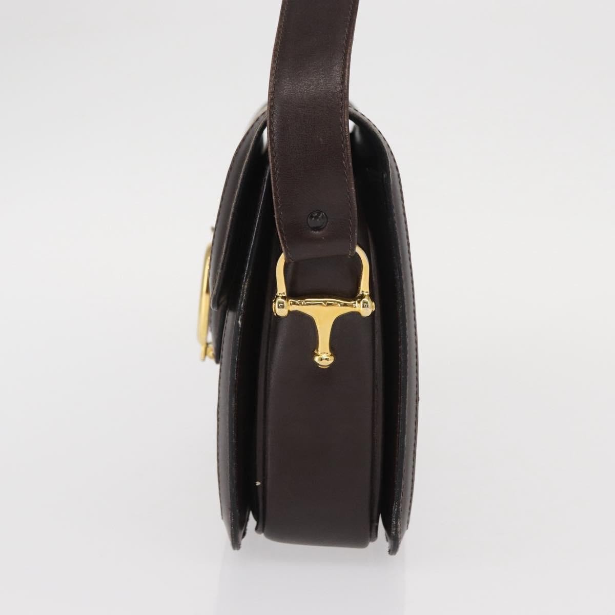 Celine Celine Vintage C Sulky Horsebit Shoulder bag Canvas and Leather Bruin