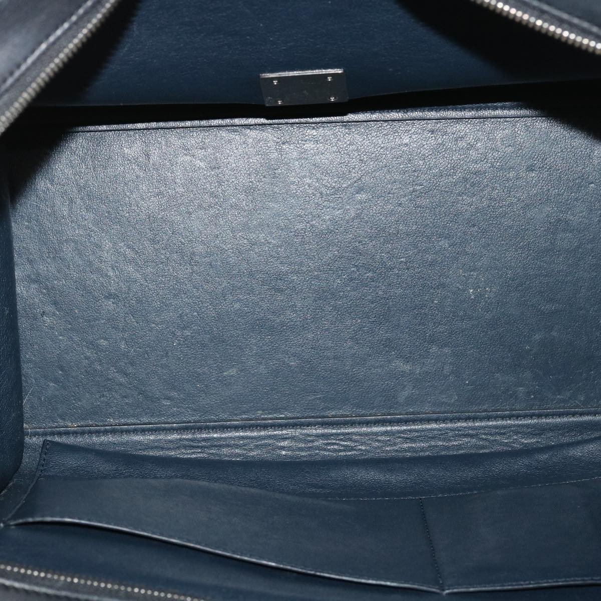 Celine Celine Bicolor Trapeze Bag Leather Large Navy