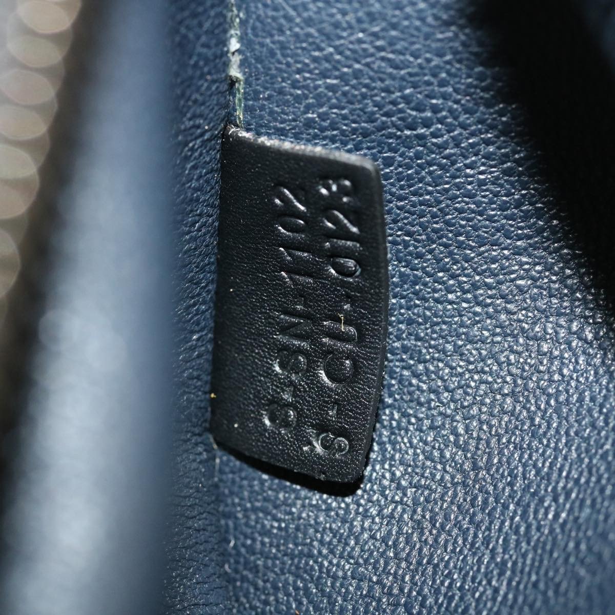 Celine Celine Bicolor Trapeze Bag Leather Large Navy