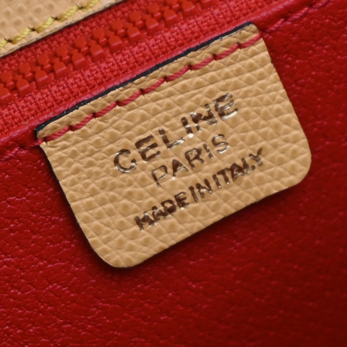 Celine Celine Vintage Convertible Turnlock Top Handle Bag Leather Medium Geel