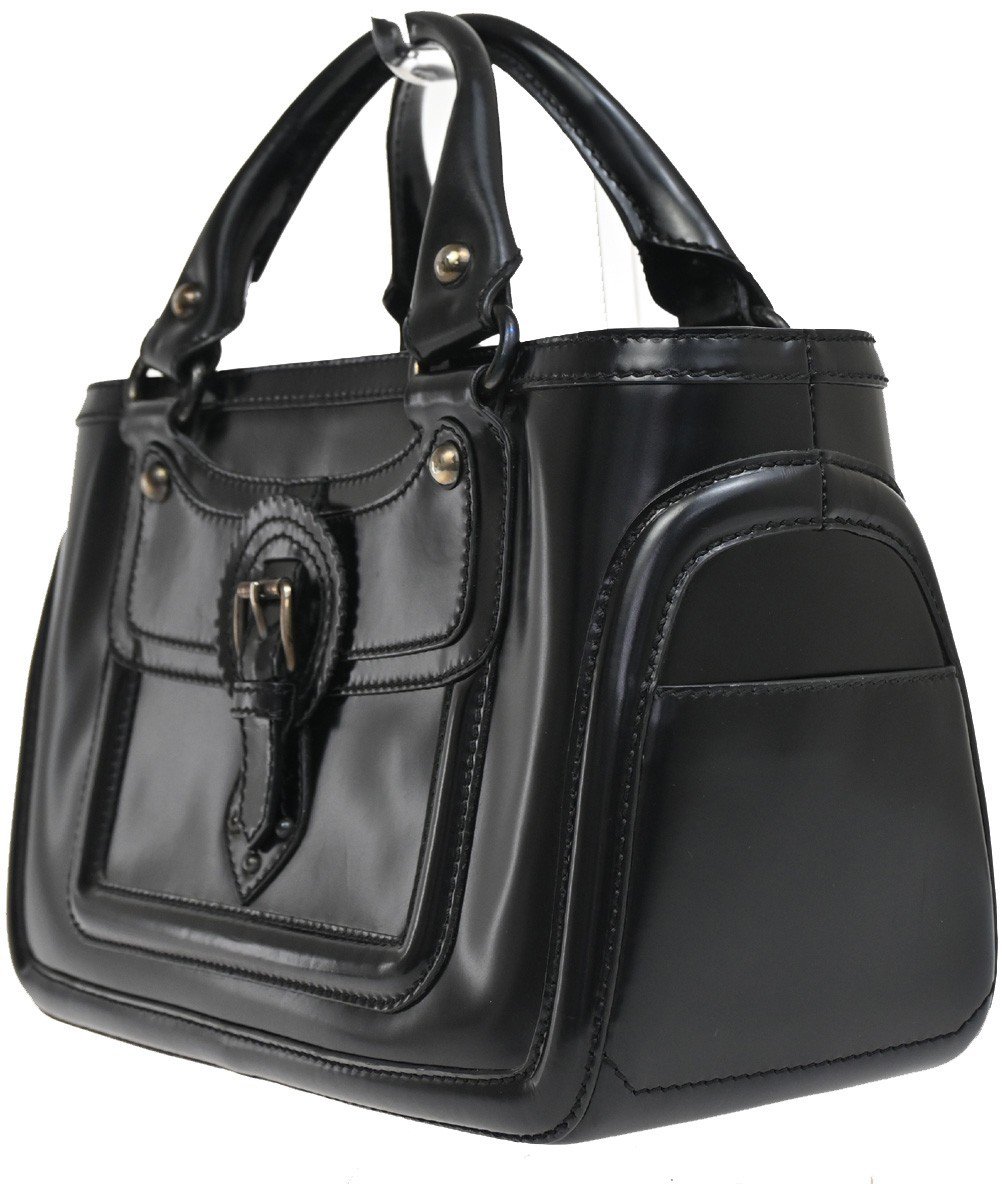 Celine Celine Boogie Satchel Leather Zwart