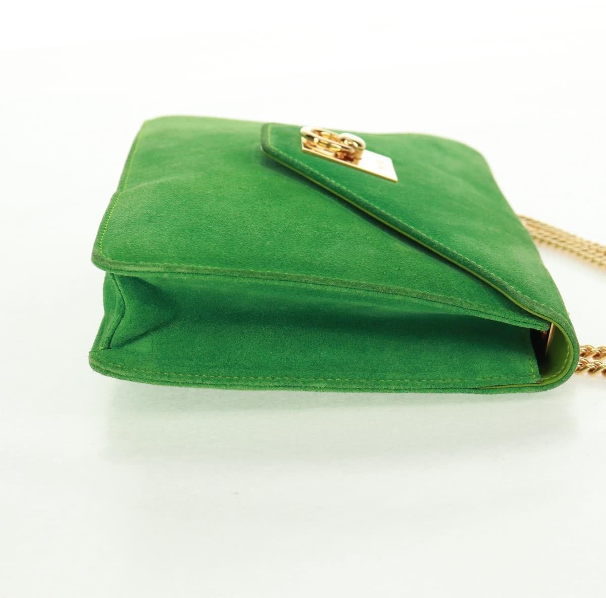 Celine Celine Vintage Shoulder Bag Suede Groen