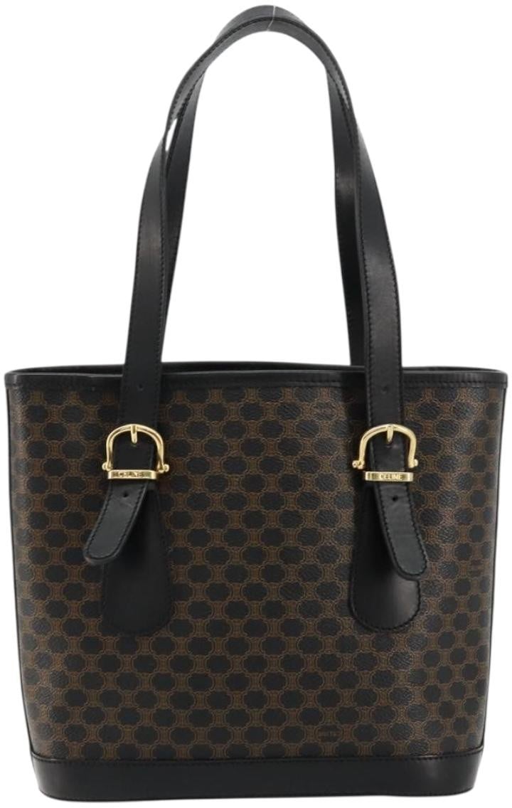 Celine Celine Vintage Macadam Tote bag Canvas Zwart