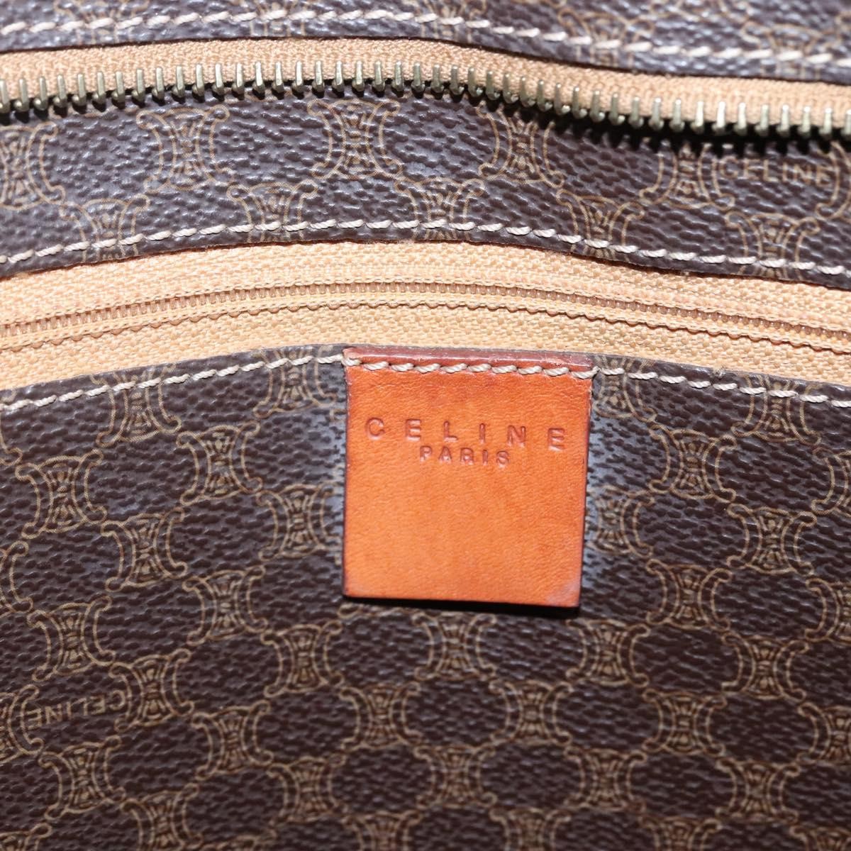 Celine Celine Vintage Macadam Shopper Tote Coated Canvas Large Bruin