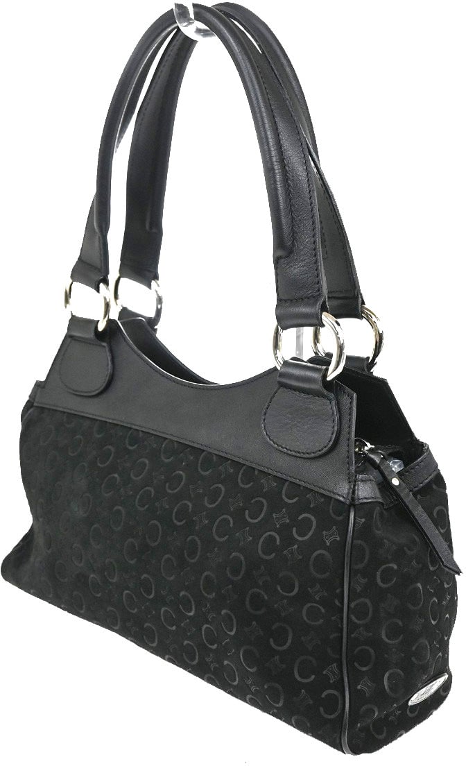 Celine Celine C Macadam Handbag Suede Zwart