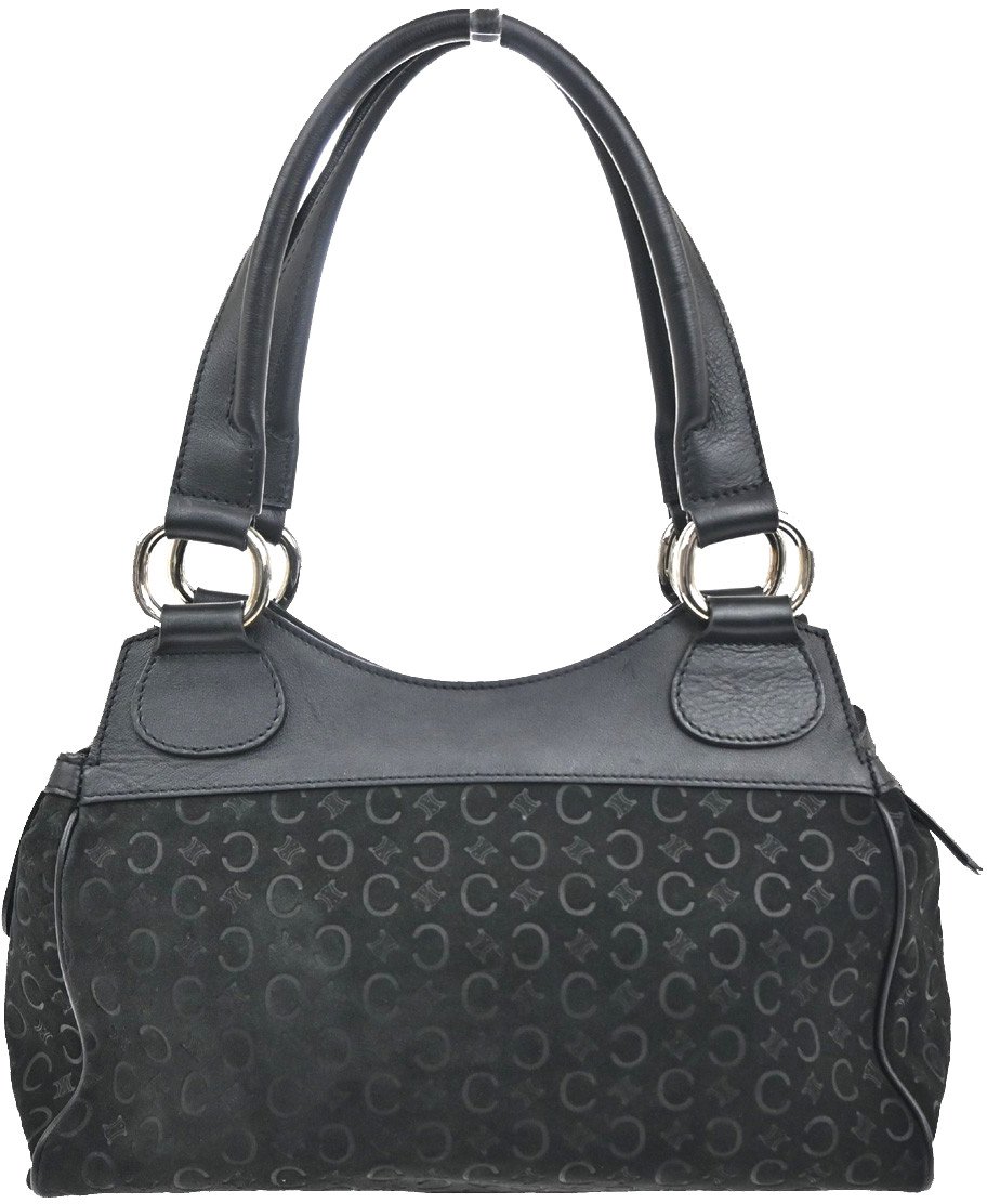 Celine Celine C Macadam Handbag Suede Zwart