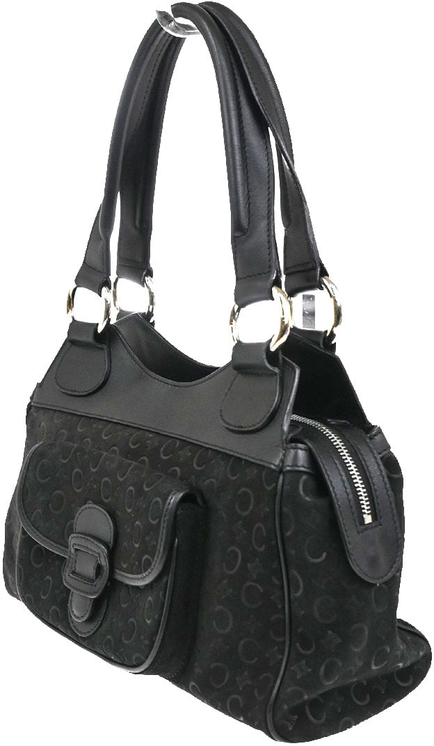 Celine Celine C Macadam Handbag Suede Zwart