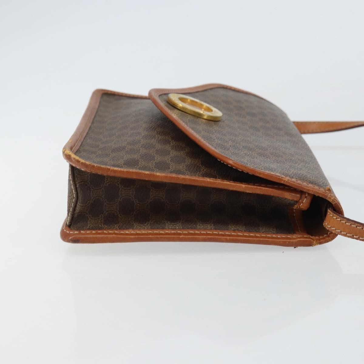 Celine Celine Circle Logo Shoulder Bag Canvas Bruin