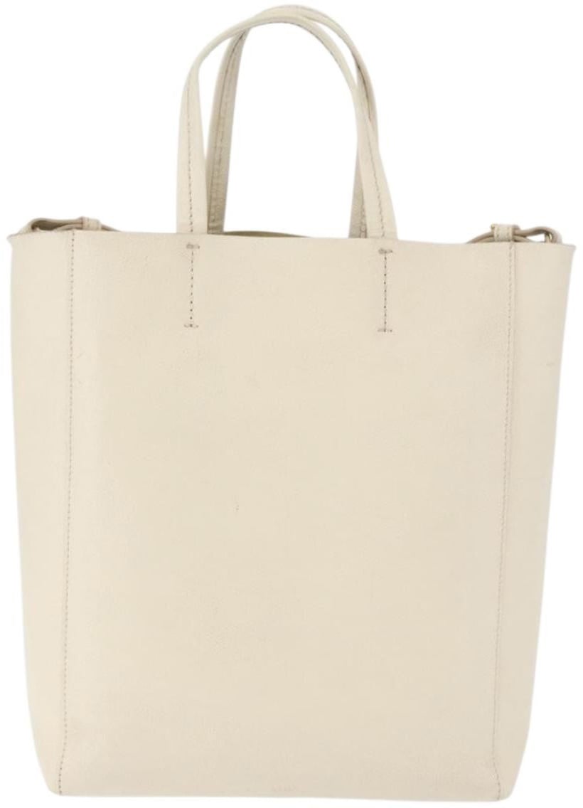 Celine Phantom Cabas Tote Leather Small Wit