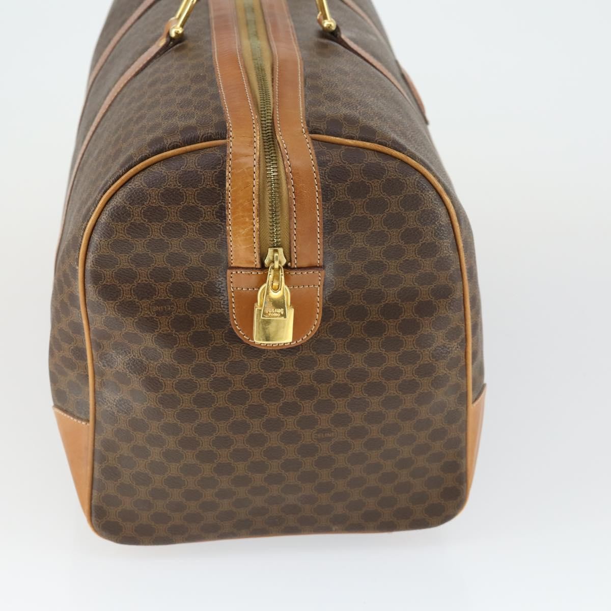 Celine Celine Vintage Macadam Boston bag Canvas and Leather Bruin