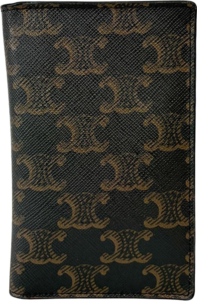 Celine Triomphe Card Case Triomphe Coated Canvas Zwart