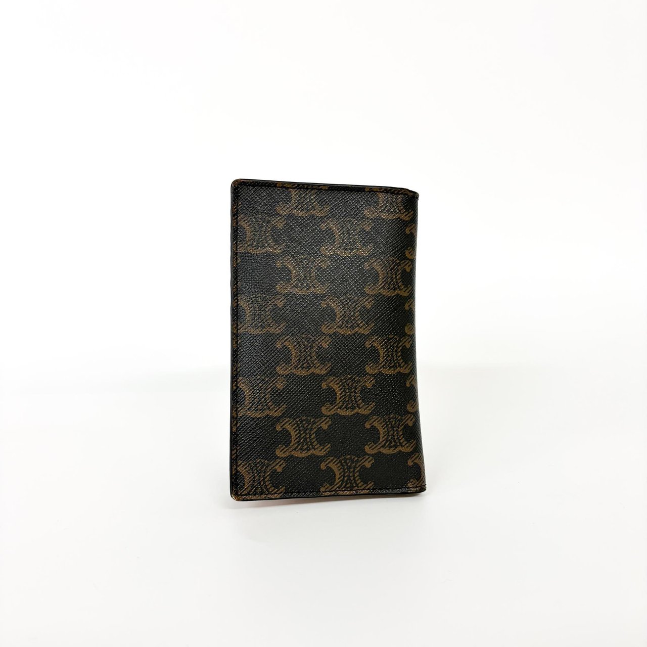 Celine Triomphe Card Case Triomphe Coated Canvas Zwart