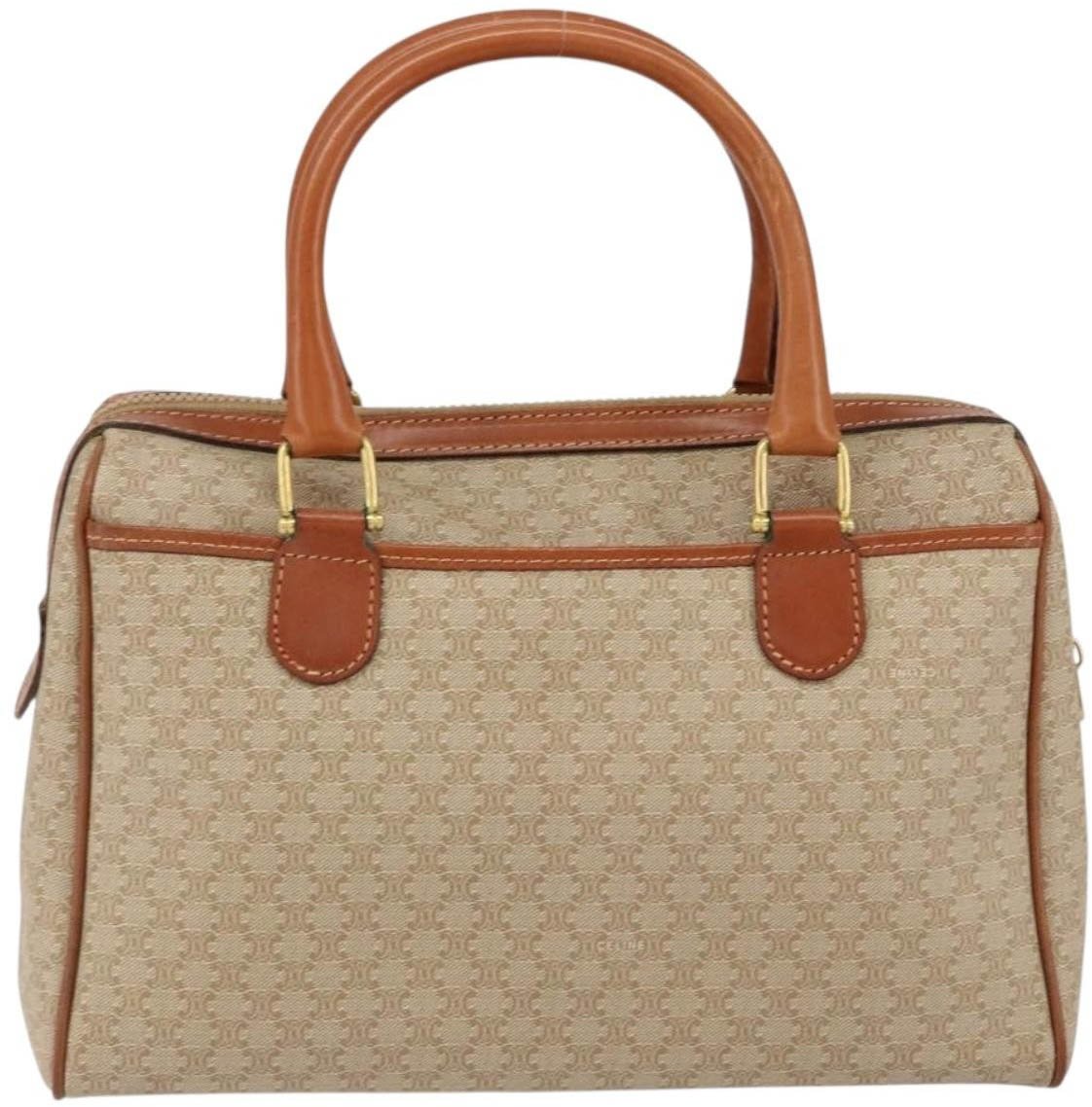 Celine Vintage Macadam Canvas Beige