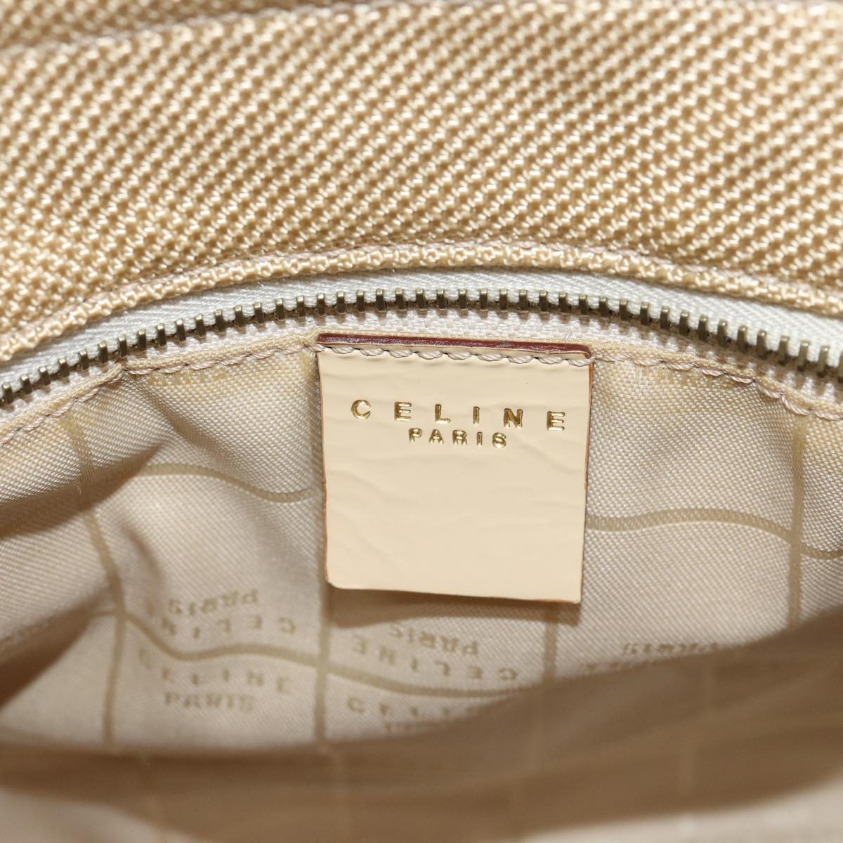 Celine Celine Shoulder Bag Canvas Beige