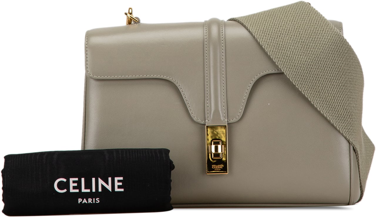 Celine Teen Smooth Calfskin Soft 16 Crossbody Groen