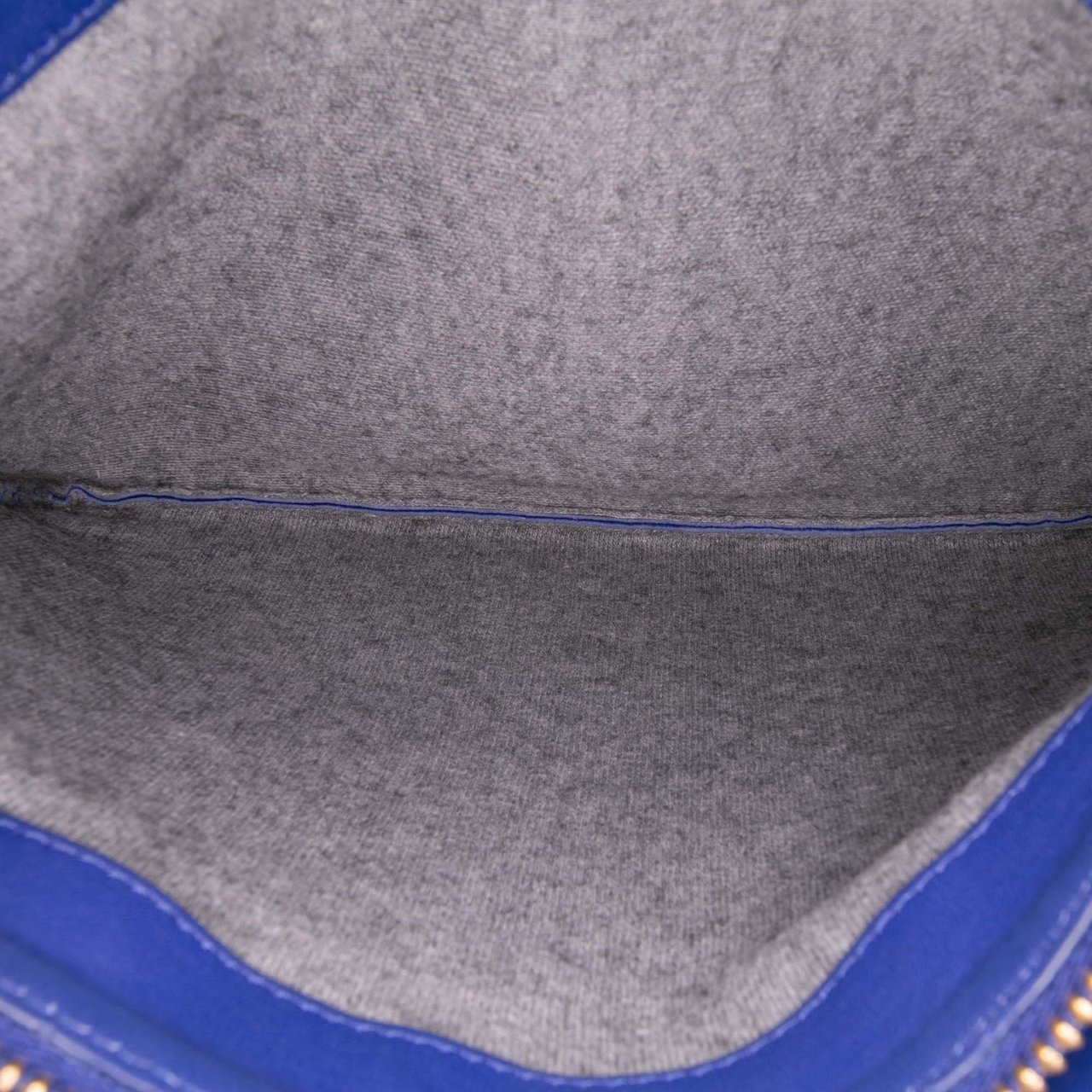 Celine Large Lambskin Trio Crossbody Blauw