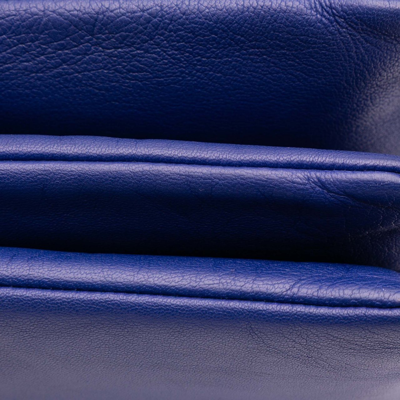 Celine Large Lambskin Trio Crossbody Blauw