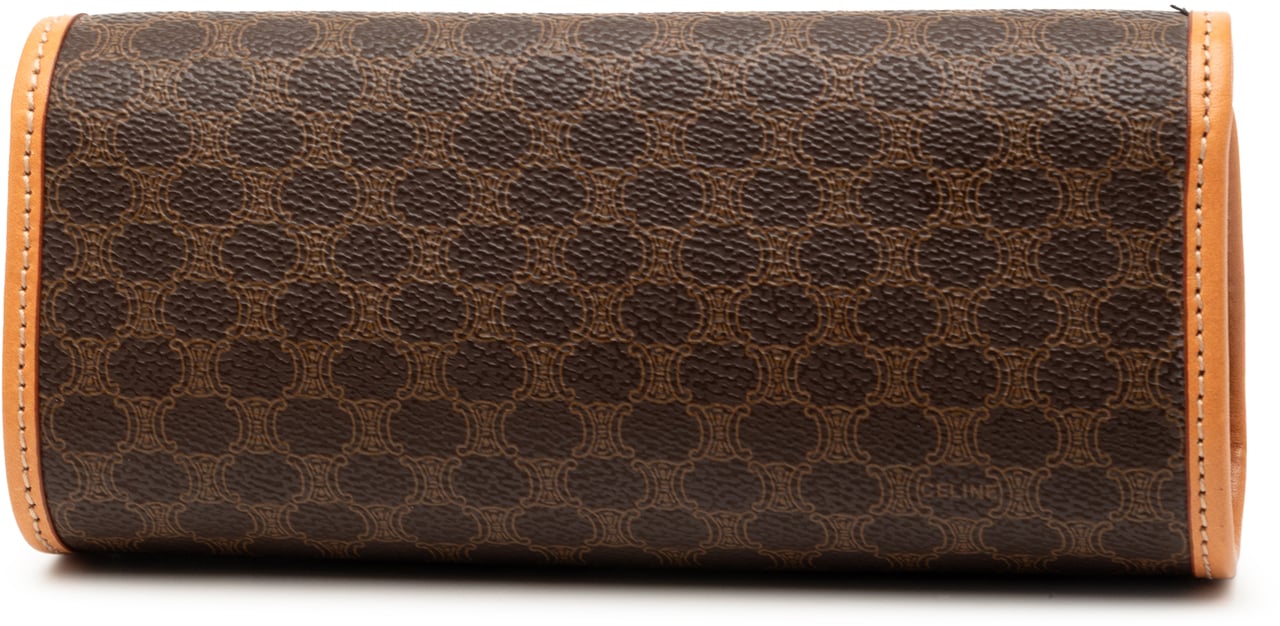 Celine Macadam Coated Canvas Clutch Bruin