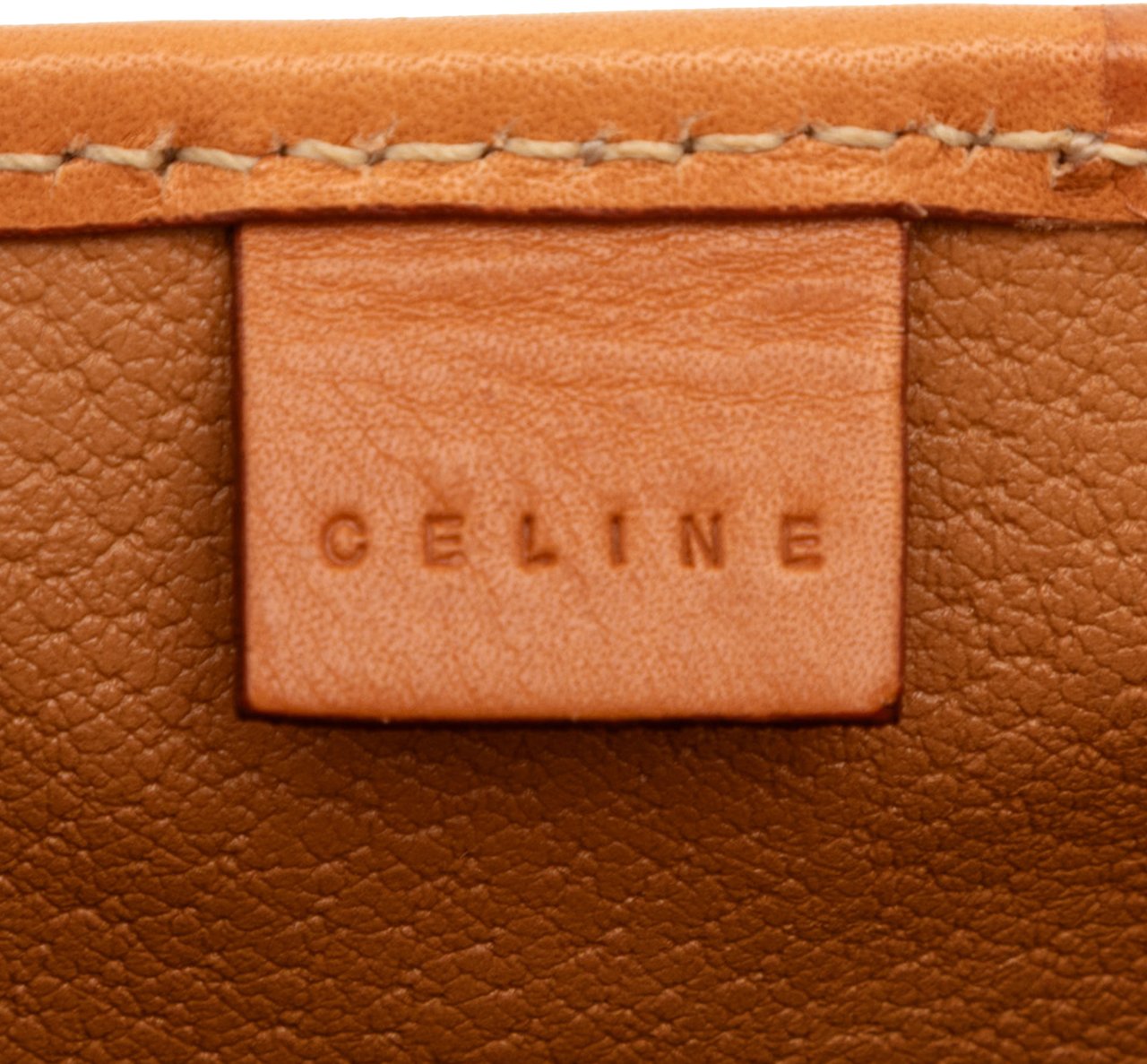 Celine Macadam Coated Canvas Clutch Bruin