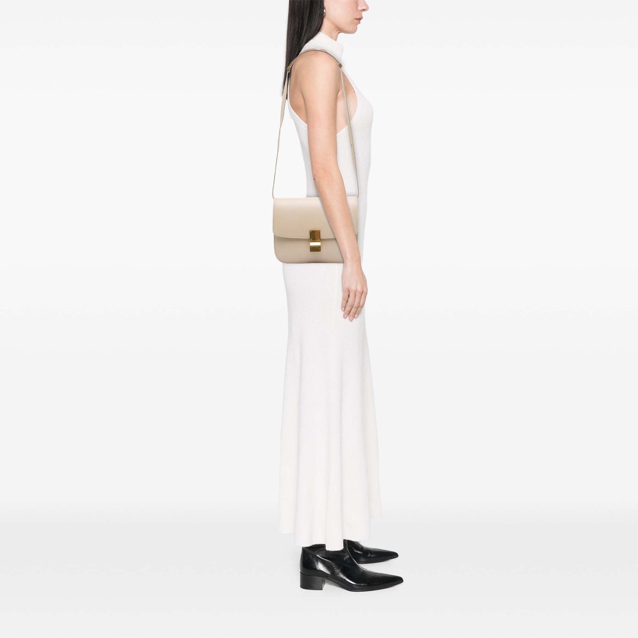 Celine Medium Calfskin Classic Box Bruin