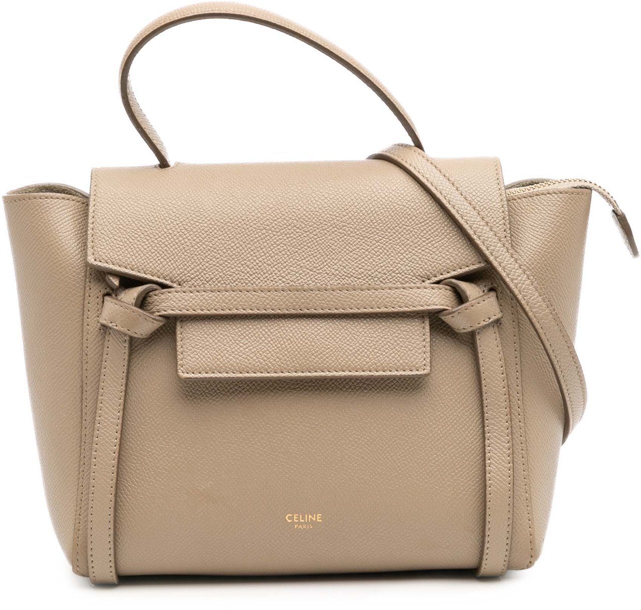 Celine Nano Grained Calfskin Belt Bag Bruin