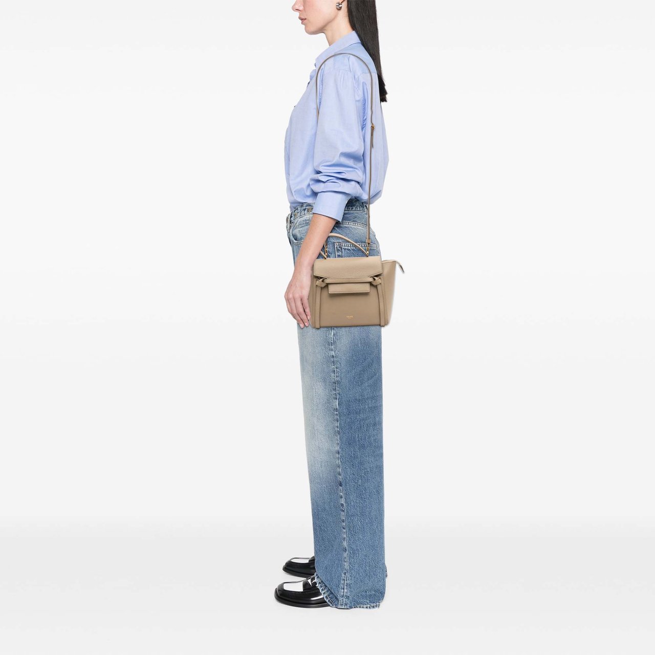 Celine Nano Grained Calfskin Belt Bag Bruin