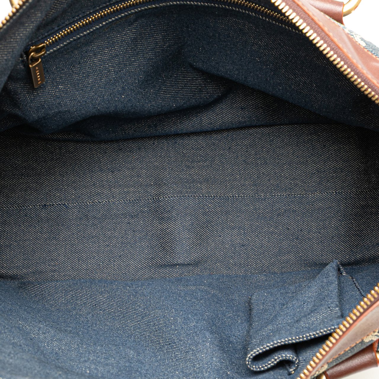 Celine Macadam Denim Tote Blauw