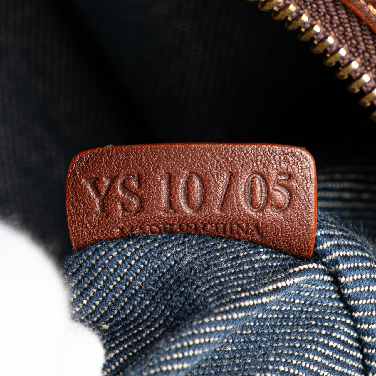 Celine Macadam Denim Tote Blauw