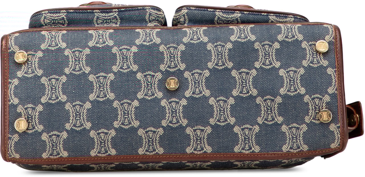 Celine Macadam Denim Tote Blauw