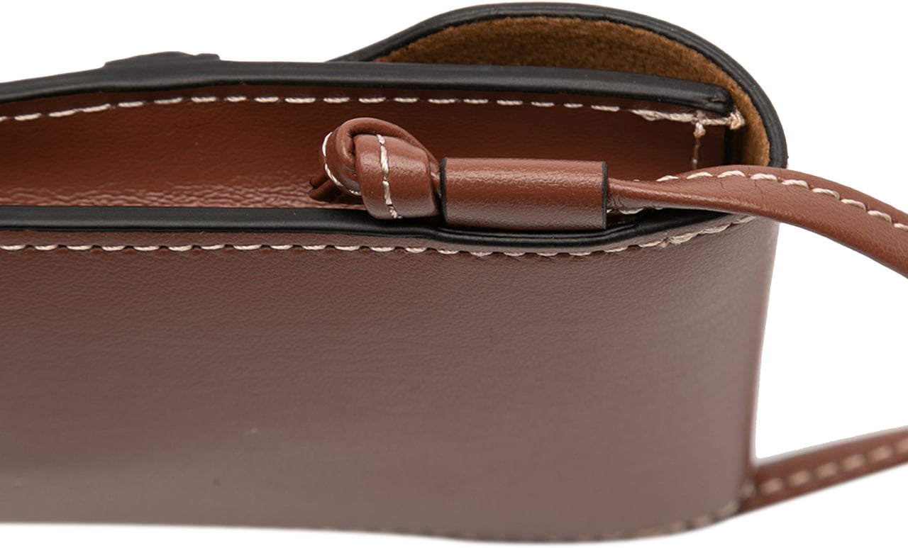 Celine Leather Phone Pouch Flap Crossbody Bruin