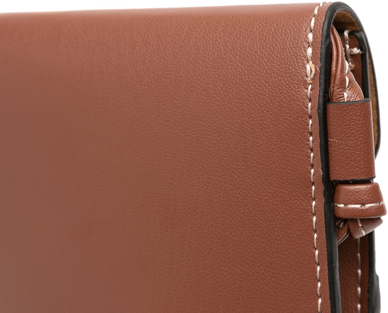 Celine Leather Phone Pouch Flap Crossbody Bruin