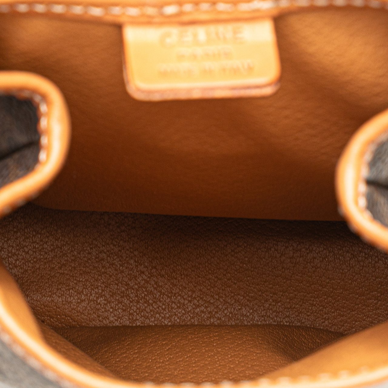 Celine Mini Macadam Coated Canvas Twin Backpack Bruin